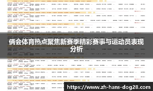 俩会体育热点聚焦新赛季精彩赛事与运动员表现分析